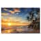 Designart - Paradise Tropical Island Beach with Palms - Extra Large Seascape Art Canvas
